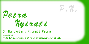 petra nyirati business card